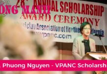 Dr. Phuong Nguyen key note speech at the 2023 VPANC Scholarship Dinner
